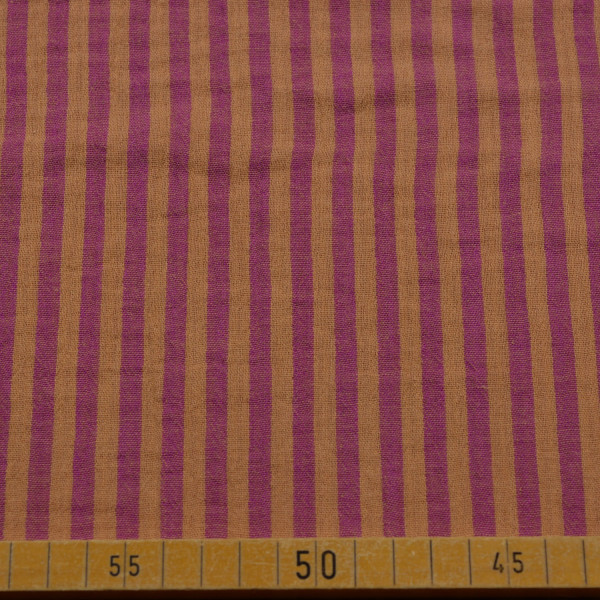 Musselin Doubleface – Garngefärbt Brown Sugar & Dahlia | Hochwertiger Baumwollstoff