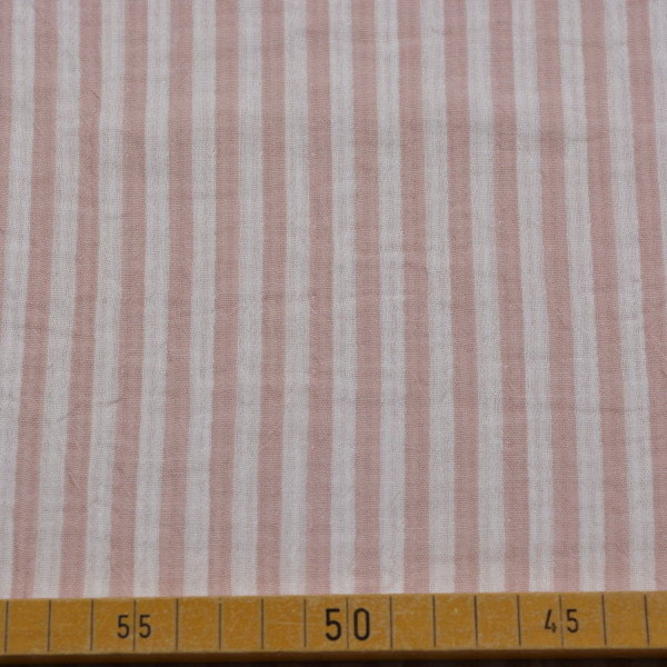 Musselin Doubleface – Garngefärbt Oldrose & Offwhite | Hochwertiger Baumwollstoff