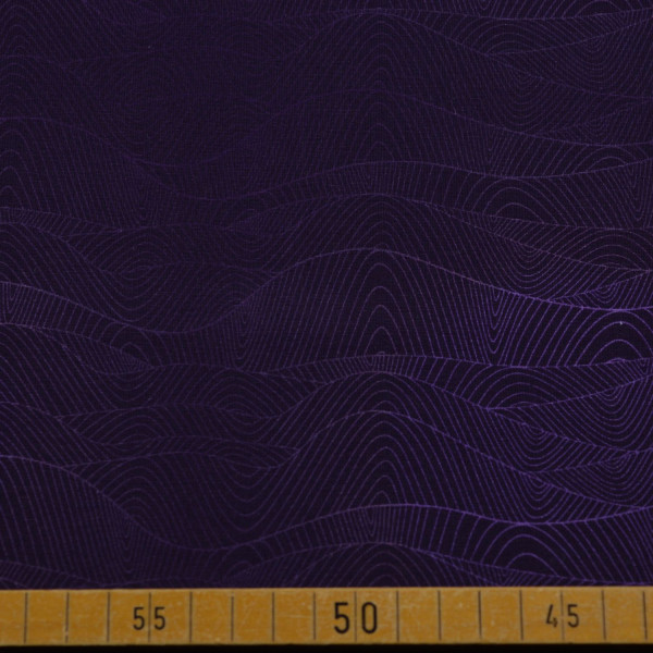 French Terry mit Linienmuster in Dunkelviolett | 250 g/m², elastisch & weich – 150 cm breit
