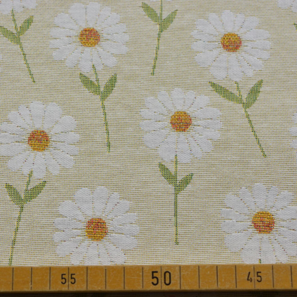 Gobelin Margeriten Creme – Blumenstoff 340 g/m²