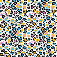 Farbenfroher Baumwoll-Jersey mit Leopardenmuster aus 95% Baumwolle, ideal für Kleidung und Accessoires Farbenfroher Baumwoll-Jersey mit Leopardenmuster aus 95% Baumwolle, ideal für Kleidung und Accessoires
