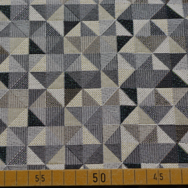 Gewebter Gobelin-Stoff mit geometrischem Muster – schwerer Dekostoff aus Baumwolle und Polyester mit ca. 450 g/m² und 140 cm Breite für Kissen, Taschen, Möbelbezüge und Wohnaccessoires