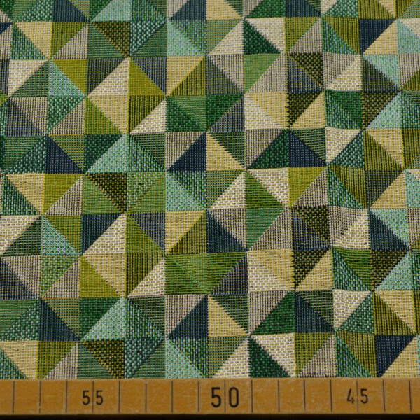 Gewebter Gobelin-Stoff mit geometrischem Muster – schwerer Dekostoff aus Baumwolle und Polyester mit ca. 450 g/m² und 140 cm Breite für Kissen, Taschen, Möbelbezüge und Wohnaccessoires