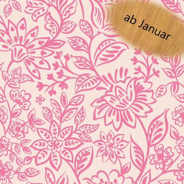 Musselin – Maribel Rosé Blumen auf Creme, 100 % Baumwolle, 150 cm, 135 g/m²