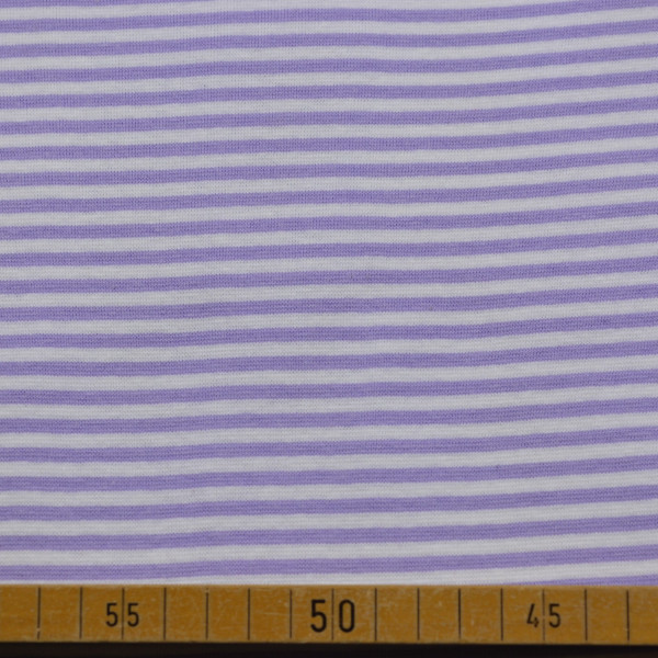 Bündchen Streifen (Lila/Weiß) - Z2864