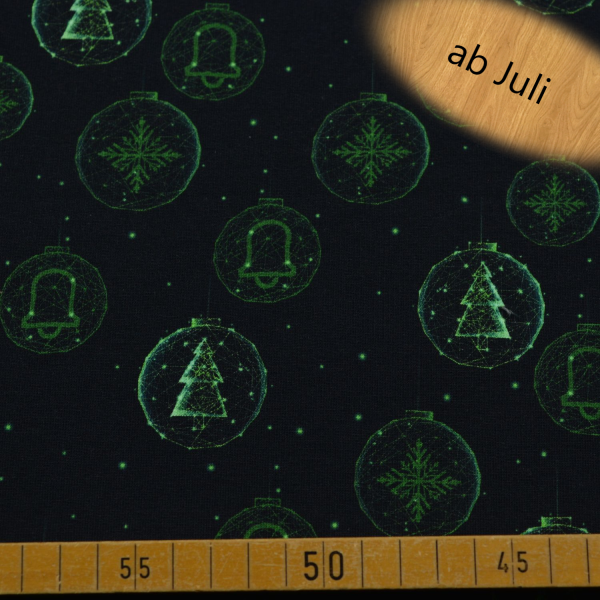 French Terry Weihnachten Dunkelblau – 250 g/m²