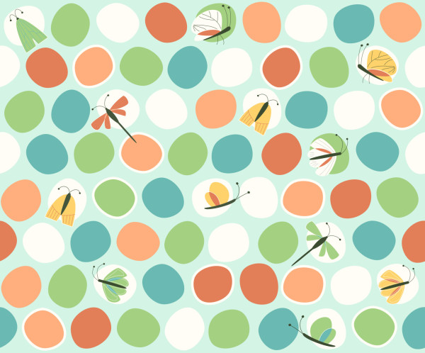 Glünz GmbH, Baumwoll Jersey, Blaubeerstern Butterflies H252, Schmetterling, motte, moth, libelle, dragonfly, blau, blue, grün, green, orange, frühling, spring