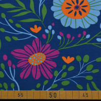 Baumwoll-Jersey – Buntes Blumenmuster, elastisch, Ökotex Standard 100, 150 cm breit Baumwoll-Jersey – Buntes Blumenmuster, elastisch, Ökotex Standard 100, 150 cm breit